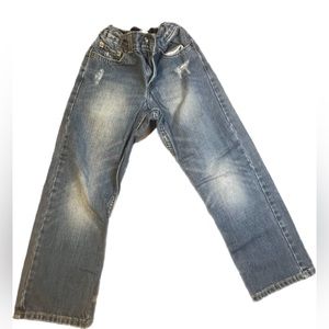 Girls Levi’s distressed 514 straight jeans with adjustable waist size 7